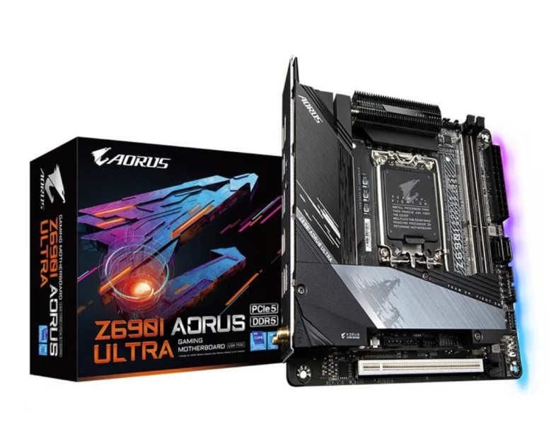 Zdjęcie produktu: Płyta główna Gigabyte Z690I A ULTRA DDR5 Mini-ITX LGA1700 Zdjęcie produktu: Płyta główna Gigabyte Z690I A ULTRA DDR5 Mini-ITX LGA1700
