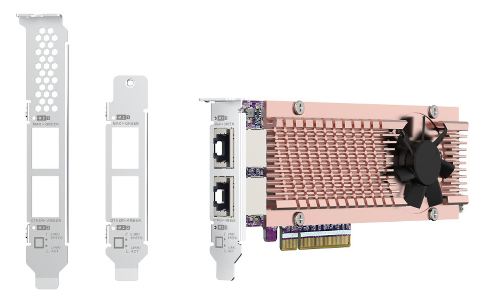 Zdjęcie produktu: Qnap QM2-2P410G2T QM2 series, 2 x PCIe 2280 M.2 SSD sl