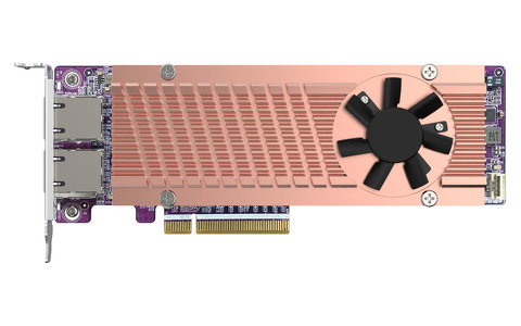 Miniatura produktu: Qnap QM2-2P410G2T QM2 series, 2 x PCIe 2280 M.2 SSD slots, PCIe Gen4 x 8, 2 x AQC113C 10GbE NBASE-T port Miniatura produktu: Qnap QM2-2P410G2T QM2 series, 2 x PCIe 2280 M.2 SSD slots, PCIe Gen4 x 8, 2 x AQC113C 10GbE NBASE-T port