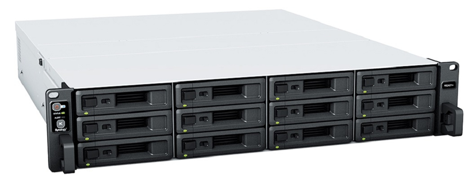 Zdjęcie produktu: Serwer plików Synology RS2421+ 12-bay, 4-core 2.2GHz AMD Ryzen V1500B, 16 GB DDR4 ECC UDIMM, 4xGbE LAN, 2x USB 3.2. 1 x Gen3 x8 slot
