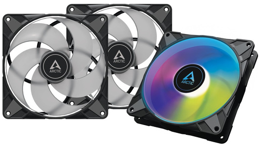 Miniatura produktu: Wentylator Arctic P14 PWM PST ARGB 0dB Black 140mm, zestaw 3szt (ACFAN00257A)