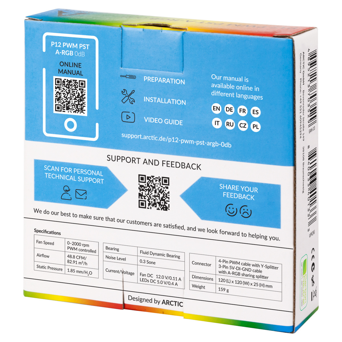 Arctic P12 PWM PST ARGB (ACFAN00254A)