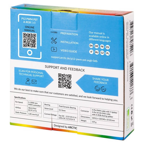 Zdjęcie produktu: Arctic P12 PWM PST ARGB (ACFAN00254A)