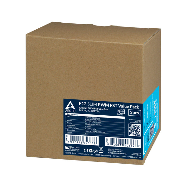 Zdjęcie produktu: Arctic P12 Slim PWM PST 3szt (ACFAN00275A)