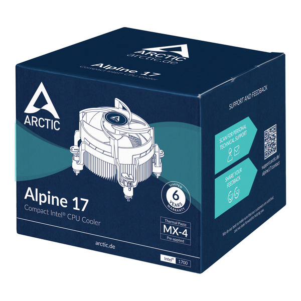 Zdjęcie produktu: Chłodzenie procesora Arctic Alpine 17 (ACALP00040A) Zdjęcie produktu: Chłodzenie procesora Arctic Alpine 17 (ACALP00040A)