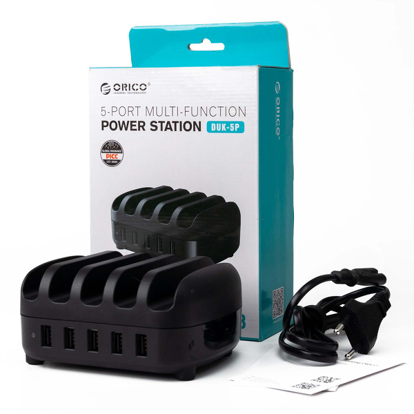 Zdjęcie produktu: Stacja ładująca ORICO 5 x USB-A 40 W czarna