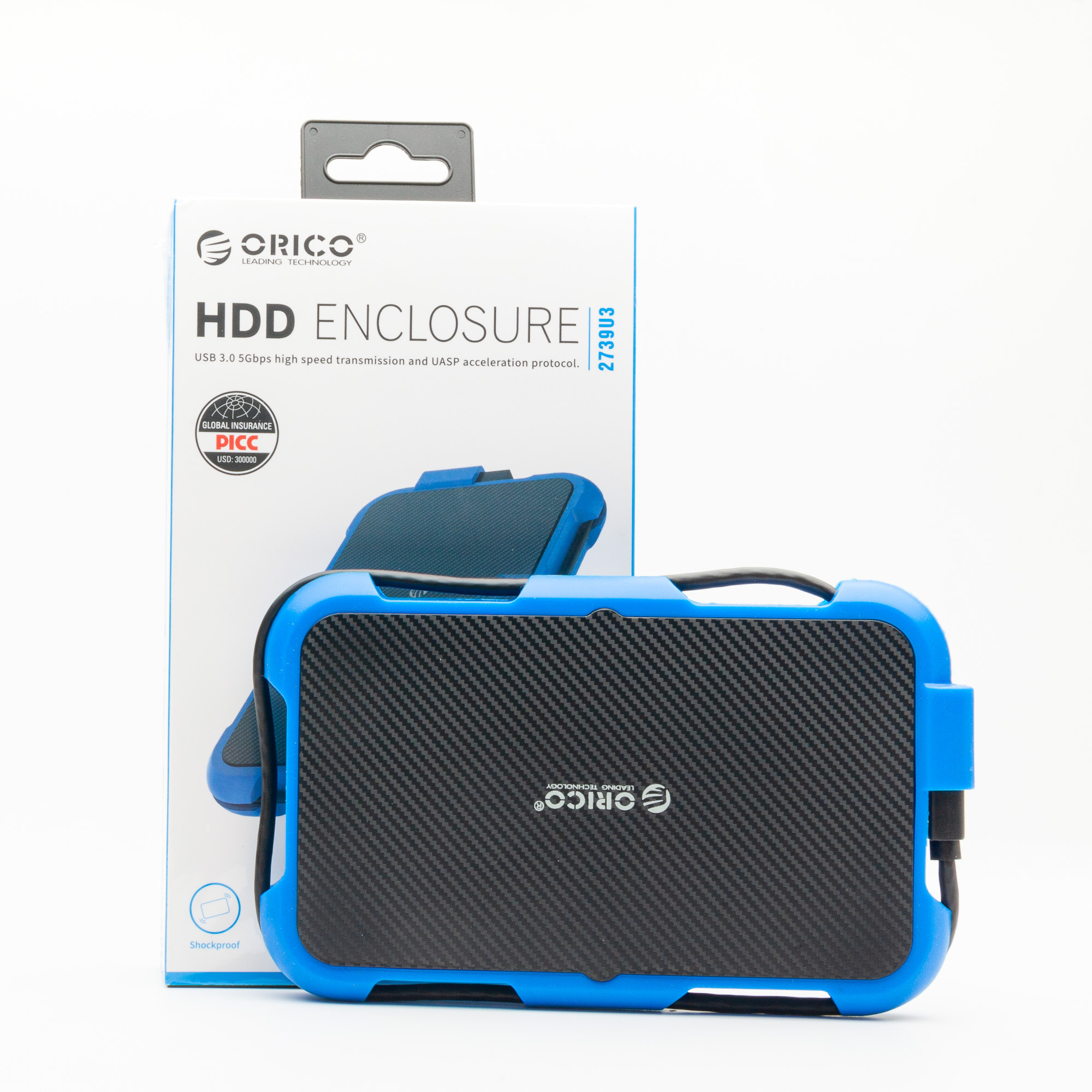 Obudowa zewnętrzna na dysk 2,5" HDD/SSD ORICO, pancerna, SATA III, USB-A 3.0 5Gbps (2739U3-BL-BP)