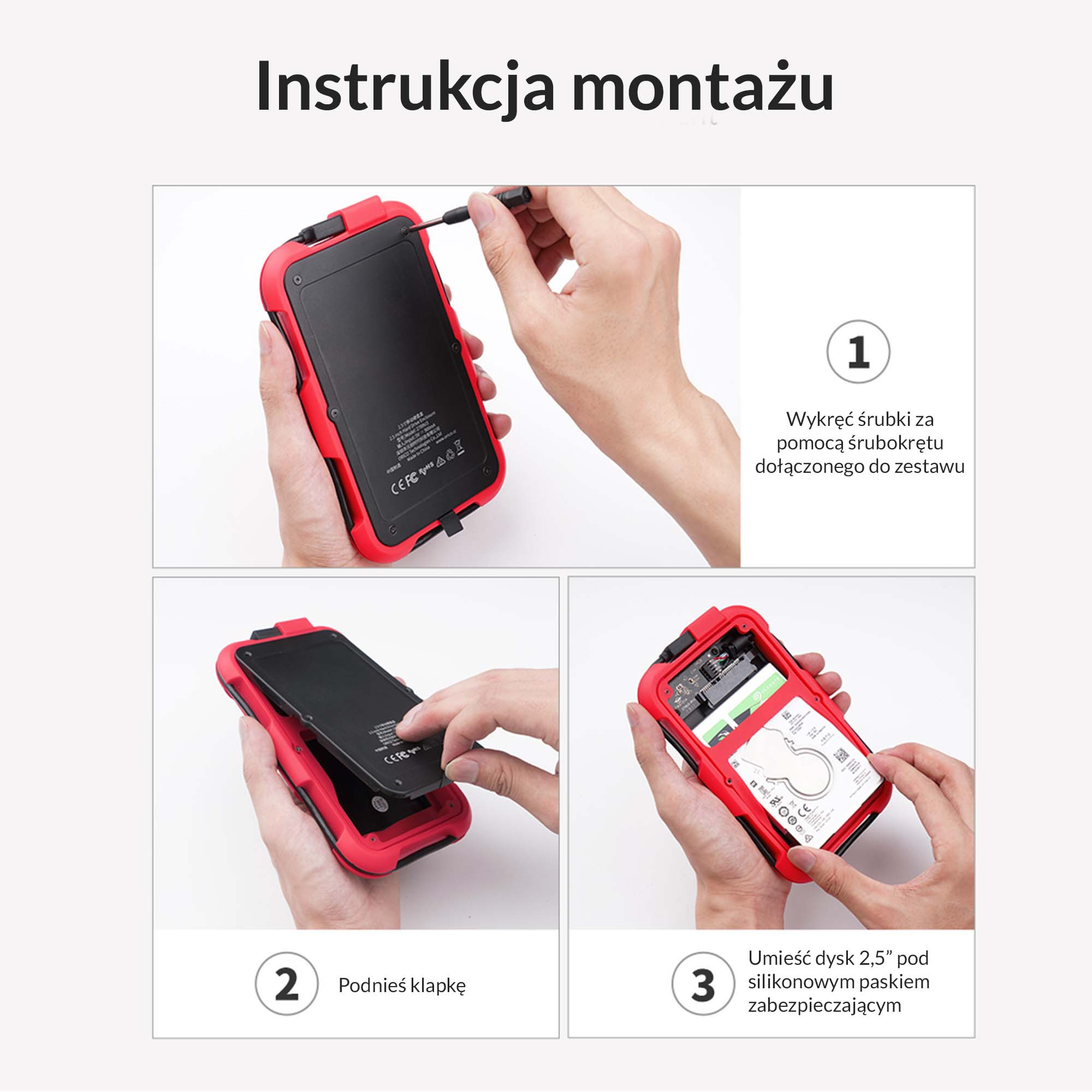 Obudowa zewnętrzna na dysk 2,5" HDD/SSD ORICO, pancerna, SATA III, USB-A 3.0 5Gbps (2739U3-BL-BP)