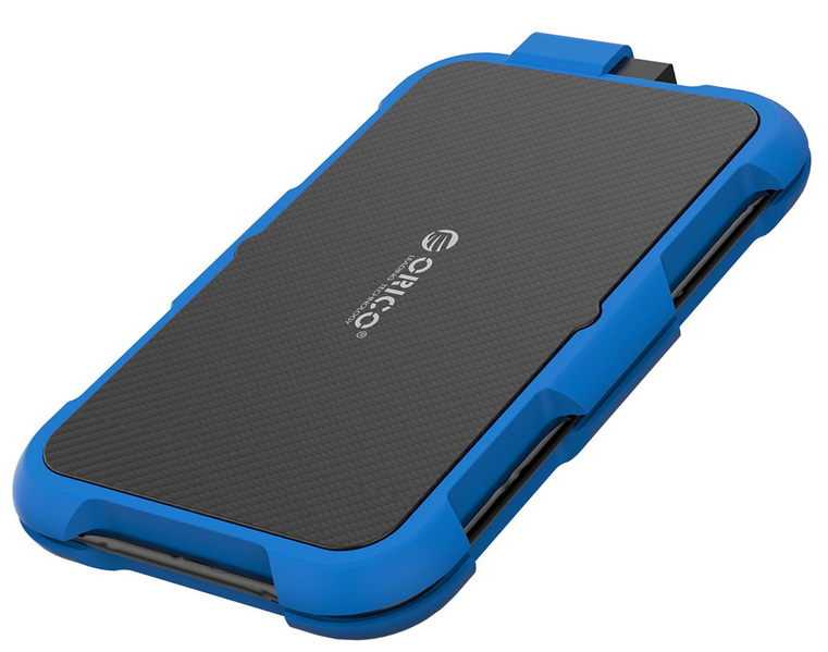 Zdjęcie produktu: Obudowa zewnętrzna na dysk 2,5" HDD/SSD ORICO, pancerna, SATA III, USB-A 3.0 5Gbps (2739U3-BL-BP)