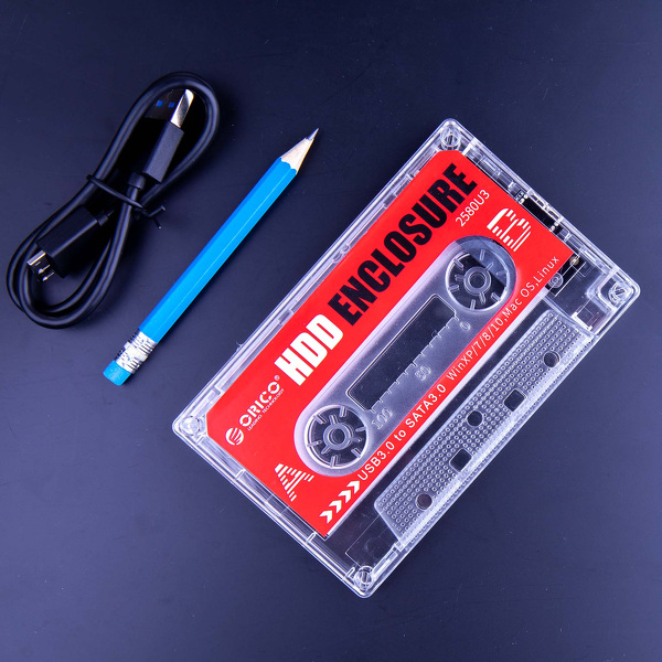 Zdjęcie produktu: Obudowa zewnętrzna na dysk 2,5" HDD/SSD ORICO, kaseta, SATA III, USB-A 3.1 5Gbps (2580U3-CR-EP)