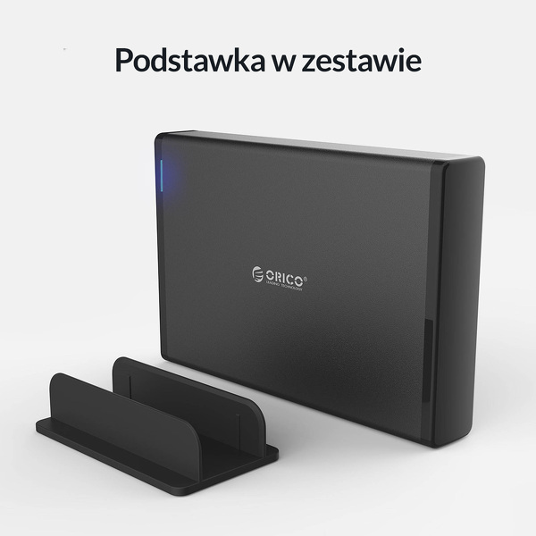 Zdjęcie produktu: Obudowa zewnętrzna na dysk 3,5" HDD/SSD ORICO SATA USB 3.1 gen.1 - czarna (7688C3-EU-BK-BP)