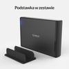 Miniatura zdjęcia: Obudowa zewnętrzna na dysk 3,5" HDD/SSD ORICO SATA USB 3.1 gen.1 - czarna (7688C3-EU-BK-BP)