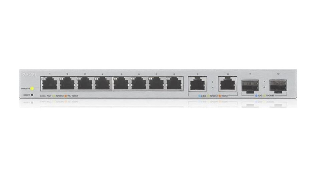 Zdjęcie produktu: Switch Zyxel 12 portowy, zarządzalny przełącznik 8 x multigigabitowy, z 2 x portami 2.5G i 2 x slotami 10G SFP+XGS1210-12-ZZ0101F