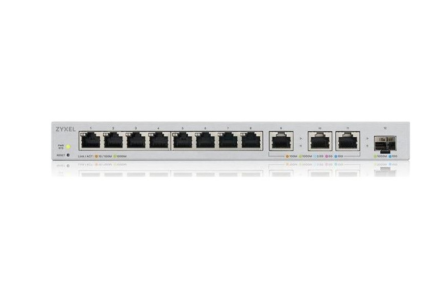 Zdjęcie produktu: Switch Zyxel 12 portowy, zarządzalny przełącznik 8 x multigigabitowy, z 3 x portami 2.5G i 1 x slotem 10G SFP+XGS1250-12-ZZ0101F