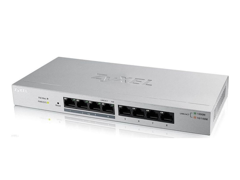 Zdjęcie produktu: Zyxel 8x1000Mbps PoE+ GS1200-8HPV2-EU0101F