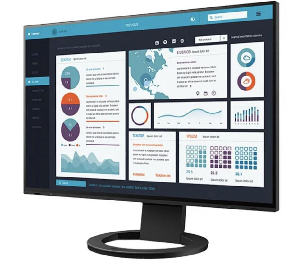 EIZO FlexScan EV2795-BK - monitor LCD 27", 2560 x 1440 (16:9), flicker free, obsługa daisy chain po USB-C, wbudowana karta sieciowa (czarny)