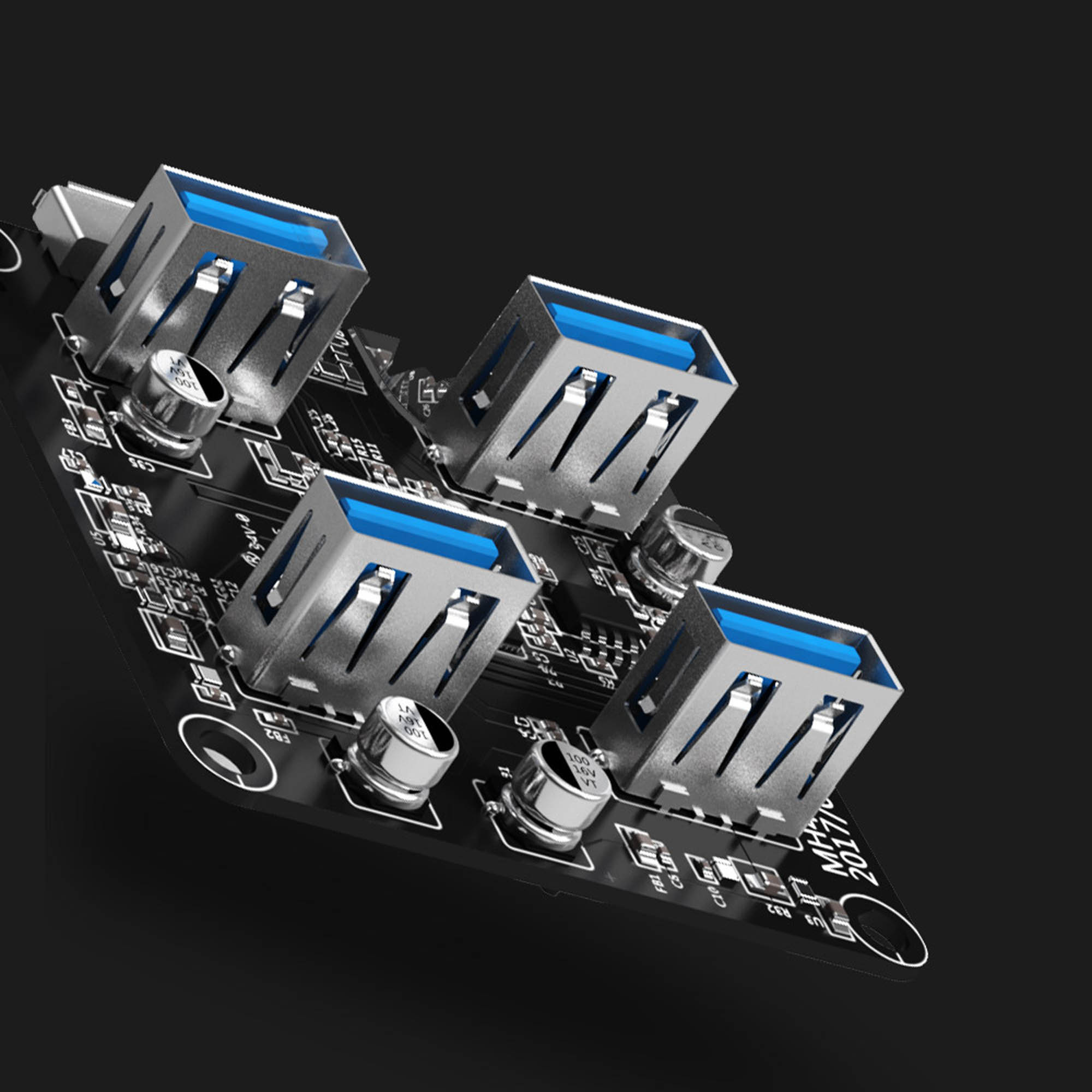 Hub 4x USB 3.0 ORICO 5 Gbps USB-A aktywny (MH4U-U3-03-CR-BP)