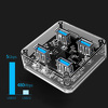 Miniatura zdjęcia: Hub 4x USB 3.0 ORICO 5 Gbps USB-A aktywny (MH4U-U3-03-CR-BP)