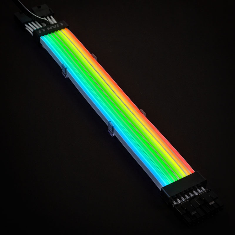 Lian Li Strimer Plus 8-pin RGB, przedłużacz kabla do zasilania karty graficznej PCI 6+2 Pin 30cm