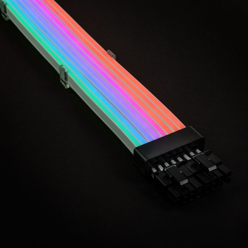 Lian Li Strimer Plus 8-pin RGB, przedłużacz kabla do zasilania karty graficznej PCI 6+2 Pin 30cm