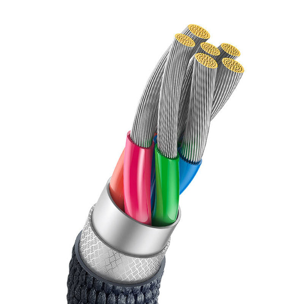 Zdjęcie produktu: Kabel przewód USB Typ-C 200cm Baseus Crystal 100W 20V/5A - czarny (CAJY000501)