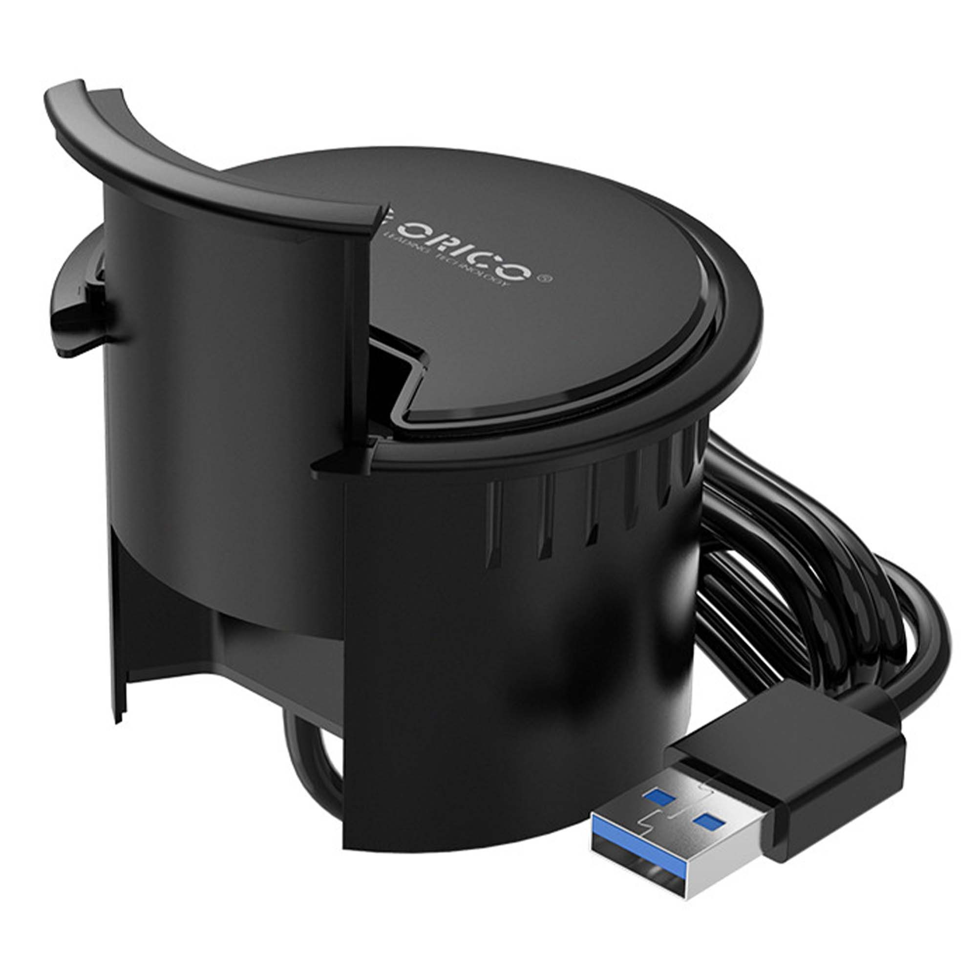 Hub 2x USB 3.1 + USB TYP-C ORICO biurkowy z kartą dźwiękową 5Gbps (DESK-2U1C-V1-BK-BP) Hub 2x USB 3.1 + USB TYP-C ORICO biurkowy z kartą dźwiękową 5Gbps (DESK-2U1C-V1-BK-BP)