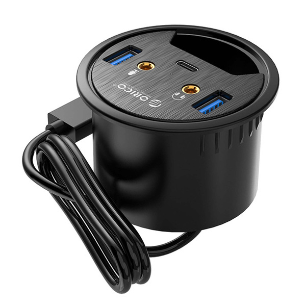 Zdjęcie produktu: Hub 2x USB 3.1 + USB TYP-C ORICO biurkowy z kartą dźwiękową 5Gbps (DESK-2U1C-V1-BK-BP) Zdjęcie produktu: Hub 2x USB 3.1 + USB TYP-C ORICO biurkowy z kartą dźwiękową 5Gbps (DESK-2U1C-V1-BK-BP)