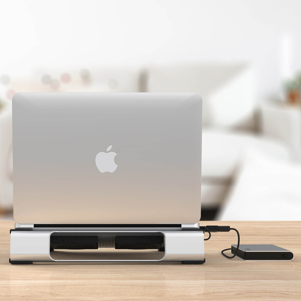 Zdjęcie produktu: Podstawka chłodząca pod laptop ORICO do 15", 2 wentylatory - srebrna (NA15-SV)