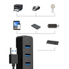 Miniatura zdjęcia: Hub 4x USB 3.1 ORICO 5 Gbps USB-A aktywny 15 cm przewód (TWU3-4A-BK-EP)