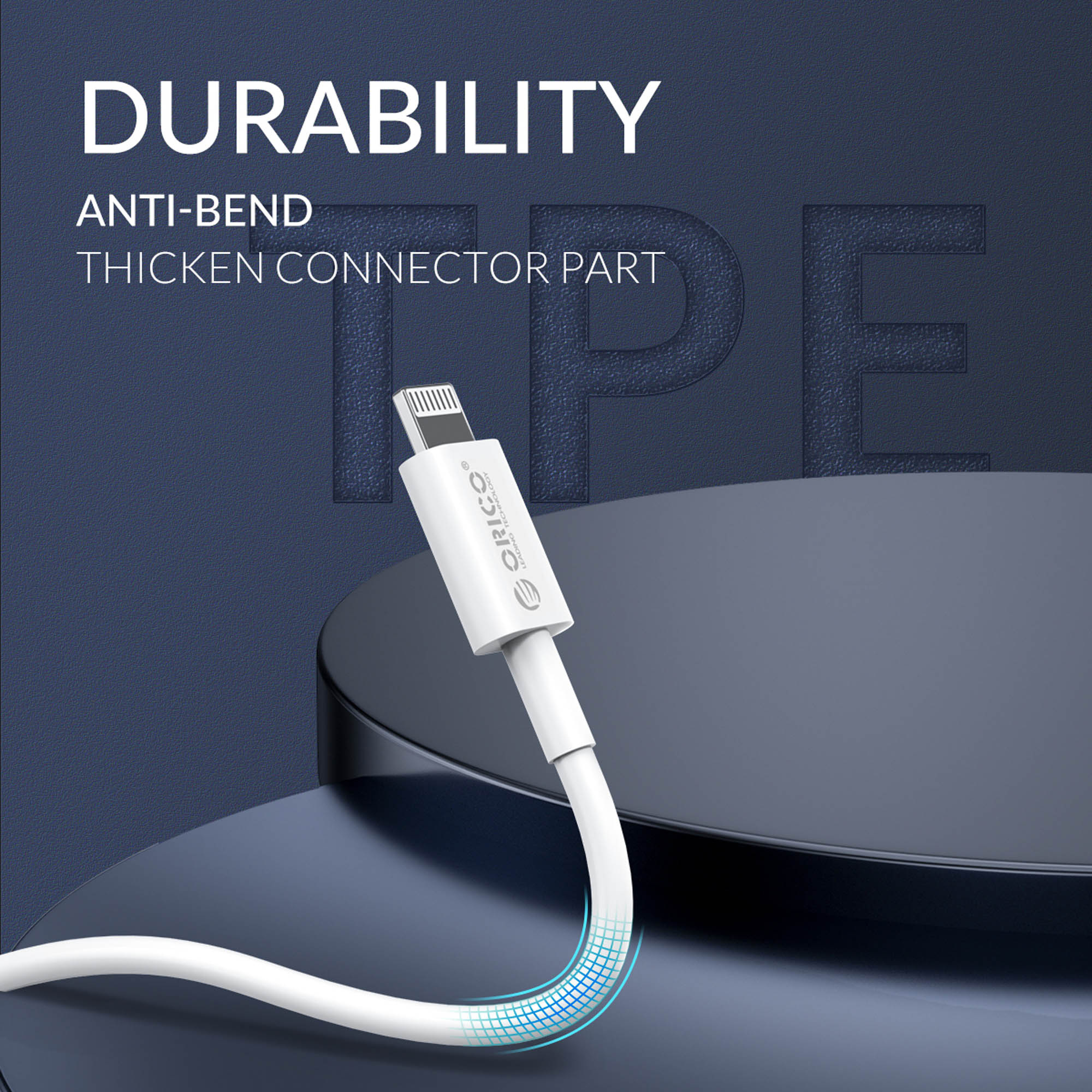 Kabel przewód USB - Lightning / iPhone 100cm ORICO z certyfikatem MFi 18W