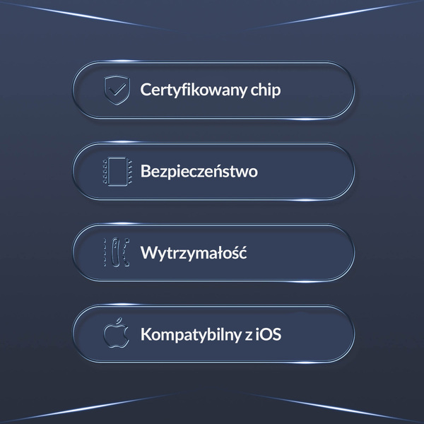 Zdjęcie produktu: Kabel przewód USB - Lightning / iPhone 100cm ORICO z certyfikatem MFi 18W