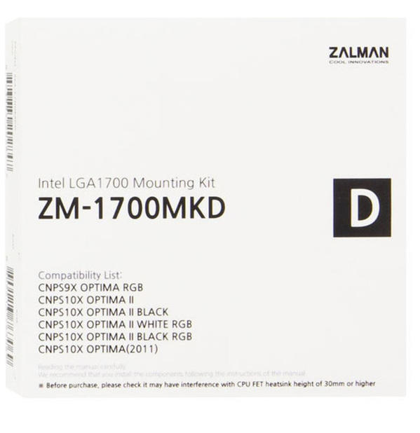 Zdjęcie produktu: Zapinka Zalman ZM-1700MKD na Intel LGA1700 Zdjęcie produktu: Zapinka Zalman ZM-1700MKD na Intel LGA1700