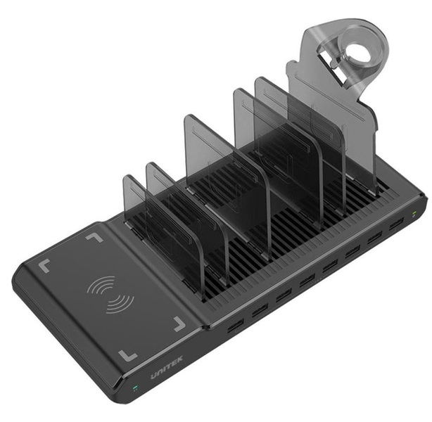 Zdjęcie produktu: Stacja ładująca Unitek 8x USB + Qi wireless 96 W (Y-2192A)