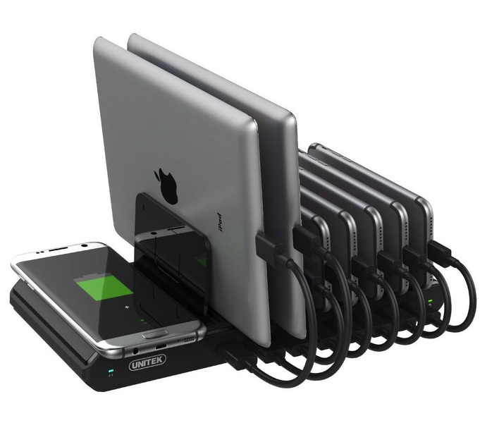 Zdjęcie produktu: Stacja ładująca Unitek 8x USB + Qi wireless 96 W (Y-2192A)