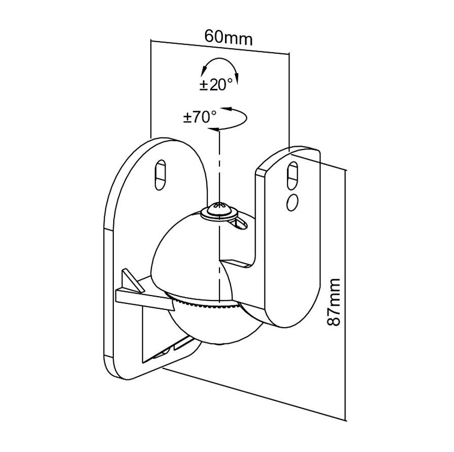Uchwyt głośnikowy Maclean, do kolumn, komplet 2 szt, 3,5kg, MC-526 Uchwyt głośnikowy Maclean, do kolumn, komplet 2 szt, 3,5kg, MC-526
