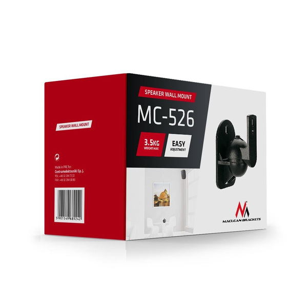 Zdjęcie produktu: Uchwyt głośnikowy Maclean, do kolumn, komplet 2 szt, 3,5kg, MC-526 Zdjęcie produktu: Uchwyt głośnikowy Maclean, do kolumn, komplet 2 szt, 3,5kg, MC-526