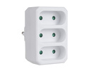 Miniatura zdjęcia: Gniazdko prądowe Maclean, Potrójne płaskie, Wtyk uniwersalny, 16A, max. 3680W, MCE212