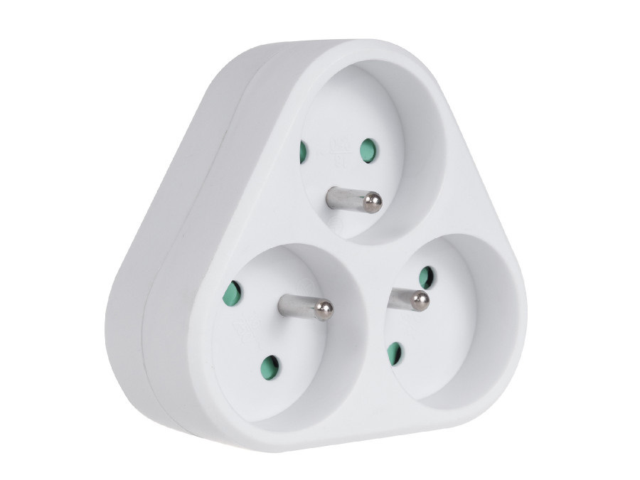 Gniazdko prądowe Maclean, Potrójne z uziemieniem, 16A, max. 3680W, MCE214