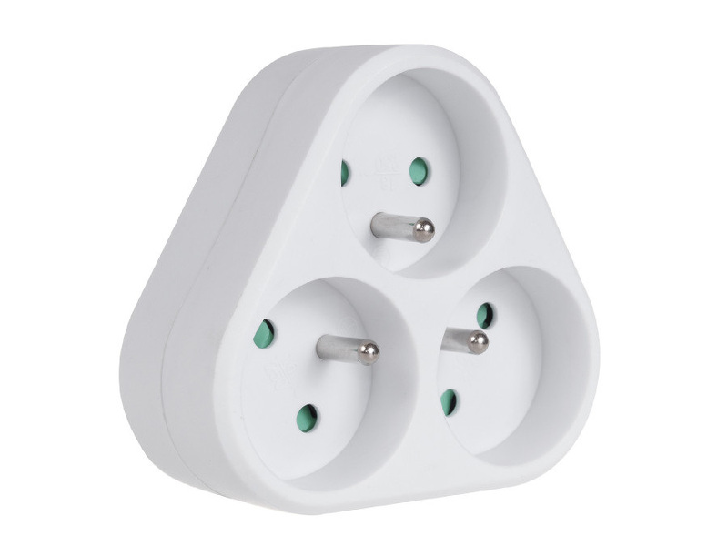 Zdjęcie produktu: Gniazdko prądowe Maclean, Potrójne z uziemieniem, 16A, max. 3680W, MCE214