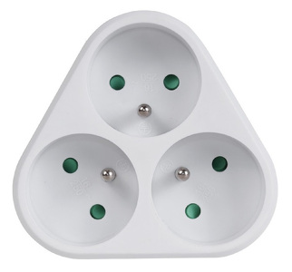 Miniatura produktu: Gniazdko prądowe Maclean, Potrójne z uziemieniem, 16A, max. 3680W, MCE214