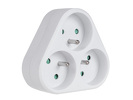 Miniatura zdjęcia: Gniazdko prądowe Maclean, Potrójne z uziemieniem, 16A, max. 3680W, MCE214