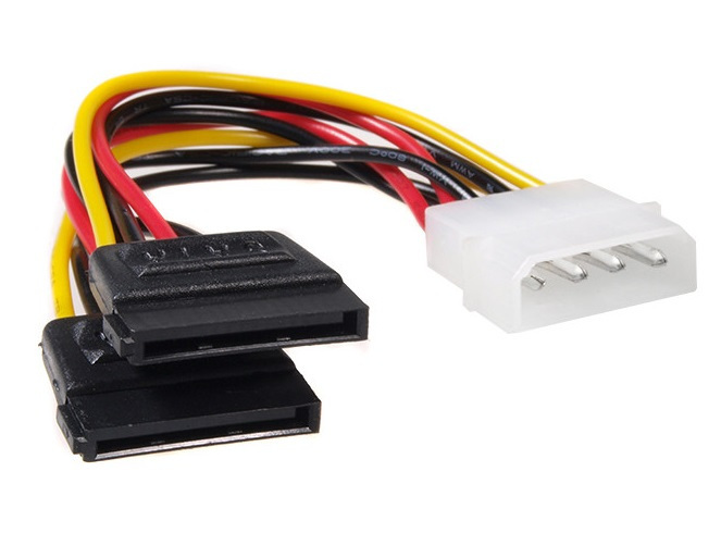 Kabel Maclean, Adapter zasilania, Molex, 2x SATA, 15cm, MCTV-632