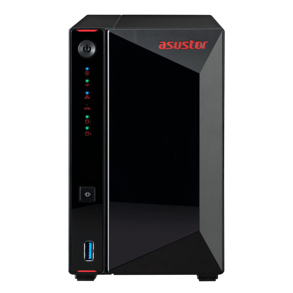 Serwer plików Asustor NIMBUSTOR 2 AS5202T 2-bay, Intel Celeron J4005 Dwurdzeniowy 2.0GHz, 8GB RAM DDR4. 2x2.5 GbE LAN, 3x USB 3.2. HDMI 2.0a
