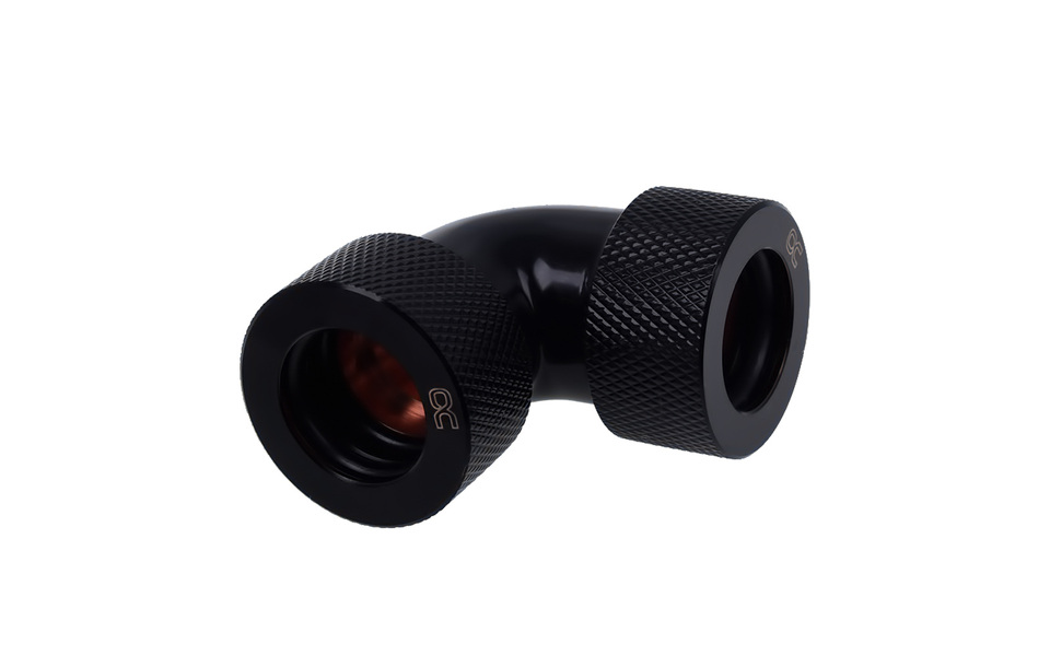 Zdjęcie produktu: Alphacool HT 16mm HardTube compression fitting 90° L-connector - knurled - deep black