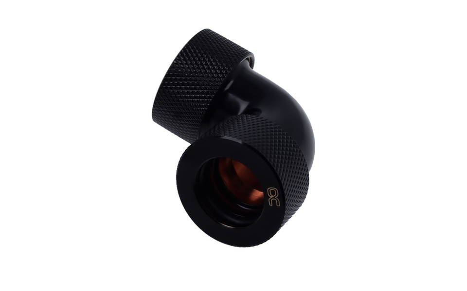 Zdjęcie produktu: Alphacool HT 16mm HardTube compression fitting 90° L-connector - knurled - deep black