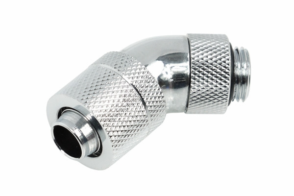 Alphacool HF 13/10 compression fitting 45° revolvable G1/4 - Chrome