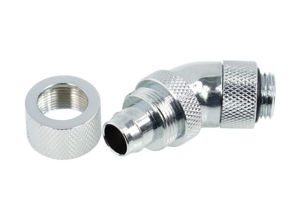 Alphacool HF 13/10 compression fitting 45° revolvable G1/4 - Chrome