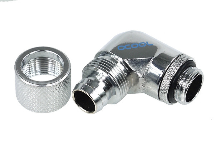 Zdjęcie produktu: Złączka 90° obrotowa Alphacool HF 13/10 G1/4 - Chrome