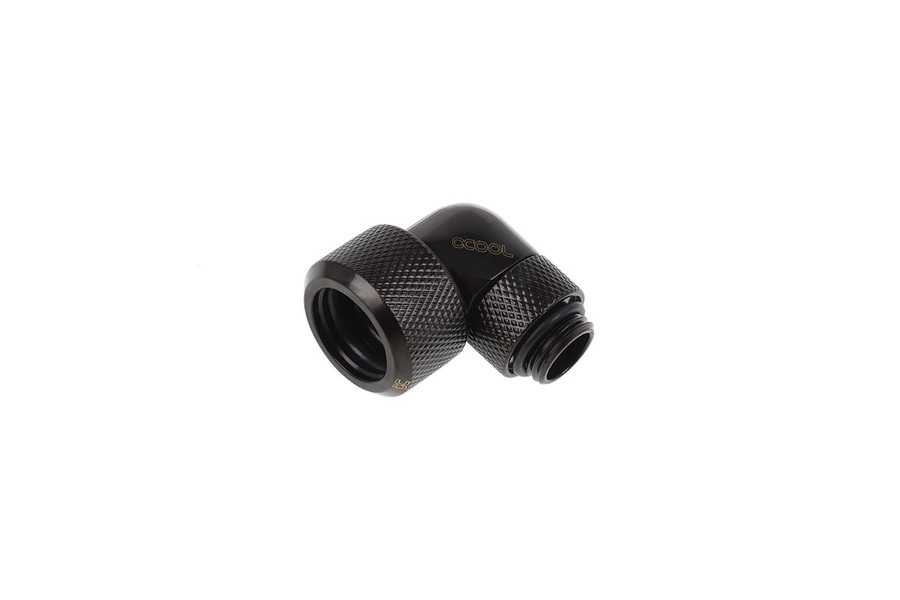 Zdjęcie produktu: Złączka obrotowa 90° Alphacool Eiszapfen 16mm HardTube G1/4 - Deep Black