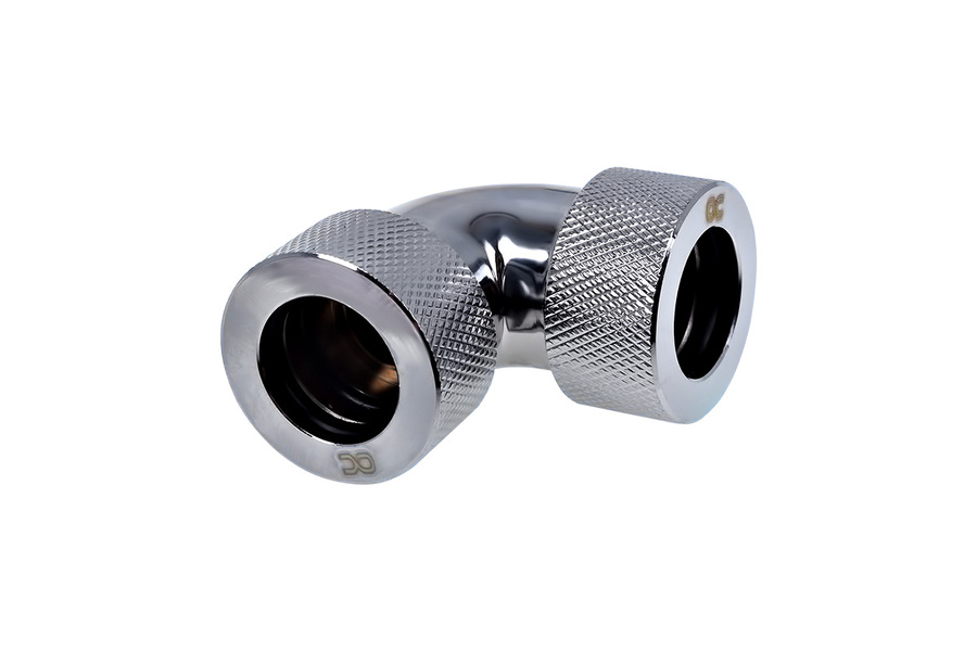 Zdjęcie produktu: Alphacool HT 16mm HardTube compression fitting 90° L-connector - knurled - chrome